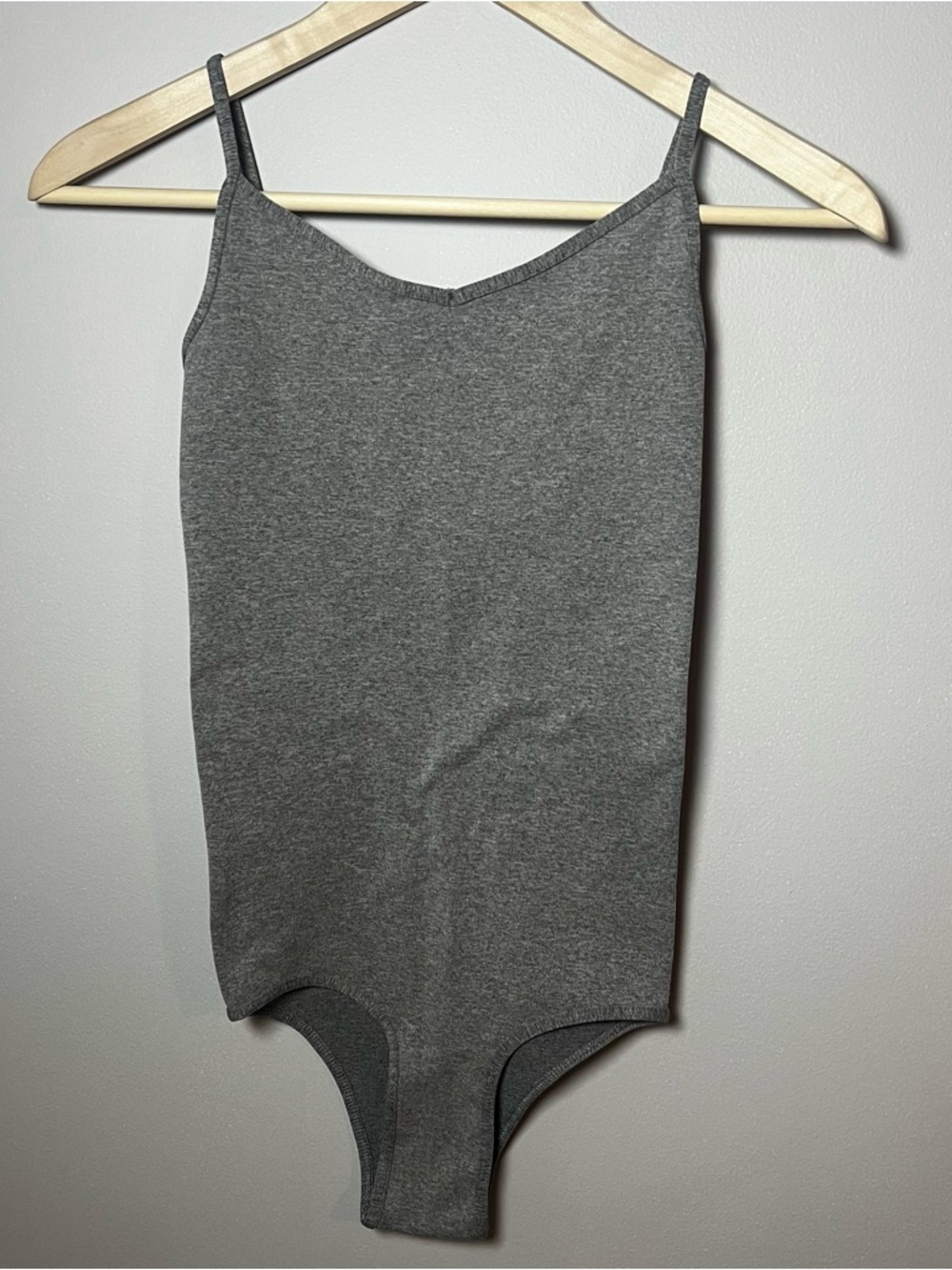 Free People Intimately Seamless Tank Bodysuit Gray XS/S Low Back Flattering USA